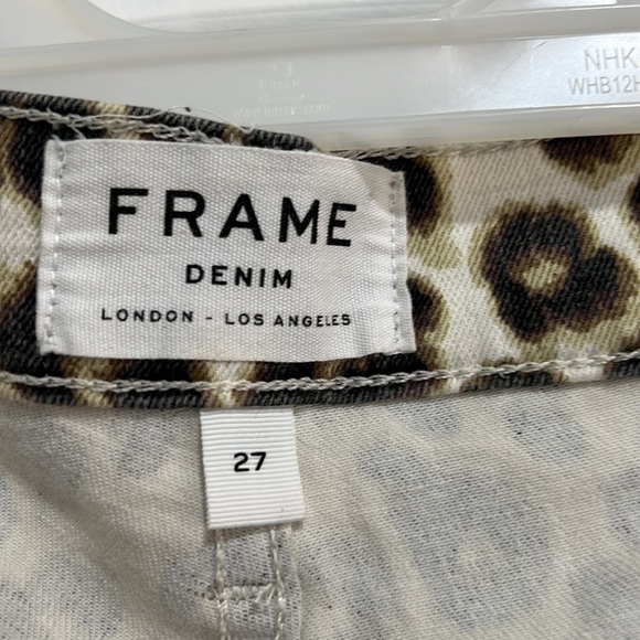 FRAME DENIM ANIMAL PRINT ALI SKINNY JEAN, HIGH RISE, sz 27, TRENDING FOR SPRING - Picture 2 of 9